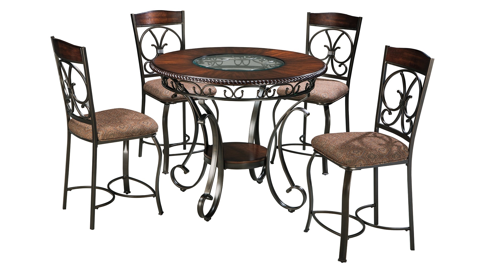 Glambrey Counter Height Dining Table and 4 Barstools