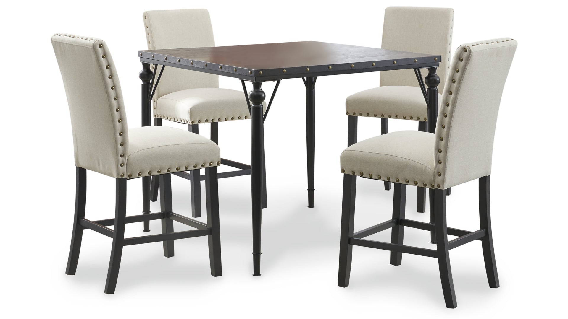 Kreabindale Counter Height Dining Table and 4 Barstools