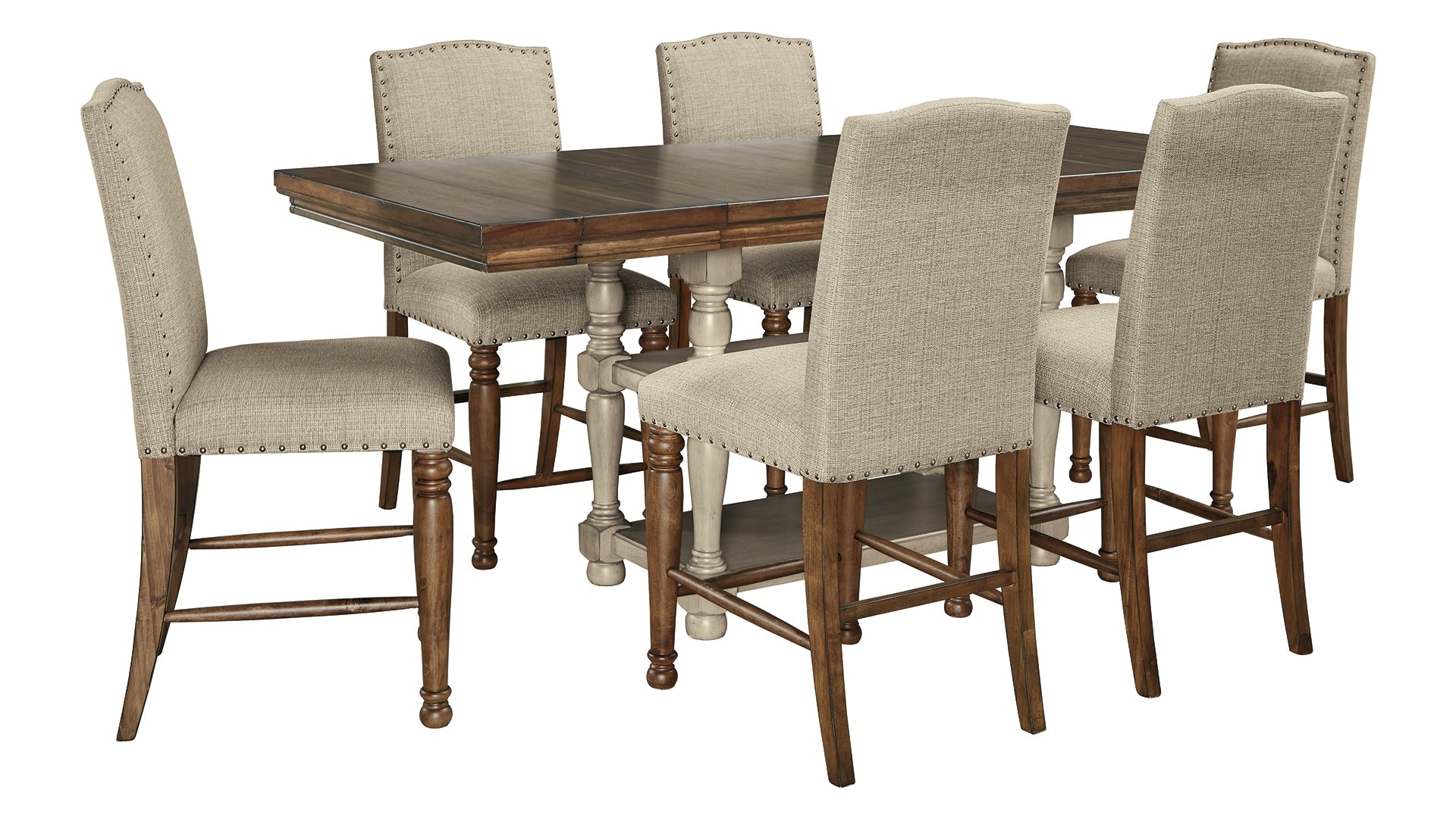 Lettner Counter Height Dining Table and 6 Barstools