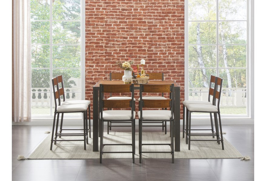 Stellany Counter Height Dining Table and 6 Barstools